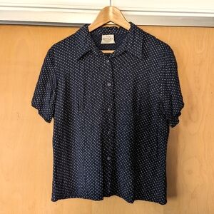 90s vintage micro floral button up